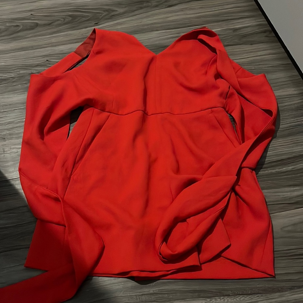 Aritzia Wilfred red romper